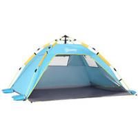 Outsunny 2 Man Popup Beach Tent Sun Shade Shelter Hut w/Windows Door Light Blue