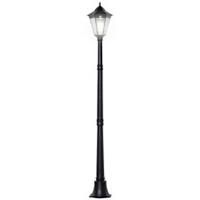 Outsunny Outdoor Solar Powered Lantern Lamp Garden Lamp Post Light Black