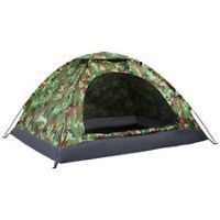 Outsunny Camping Tent for 2 Person Dome Tent w/ Storage Pocket Multicoloured