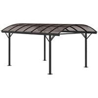 Outsunny 5 x 3(m) Garden Aluminiuim Pergola Gazebo Carport w/ Polycarbonate Roof