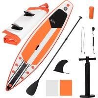 10Ft Inflatable Paddle Stand Up Board w/ Adjustable Paddle, Non-Slip Deck Board