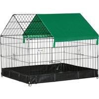 Pawhut Small Animal Cage With Waterproof Roof