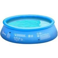 274cmx76cm Round Paddling Inflatable Swimming Pool Family-Sized & Hand Pump