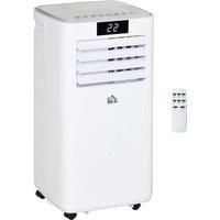 Homcom 10000BTU Mobile Air Conditioner With Remote Control - White