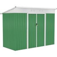 Outsunny 7 x 4ft Garden Storage Shed w/ Sliding Door Ventilation Window Sloped Roof Gardening Tool Storage Green
