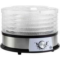 5 Tier Food Dehydrator, 250W Multi-Food Dryer with Adjustable Temperature -Silver, Silver