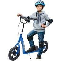 Push Scooter Teen Kids Stunt Bike Ride On w/ 12" EVA Tyres, Blue