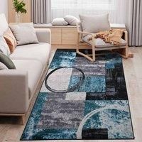 HOMCOM Blue Geometric Modern Area Rug 160X230 Cm