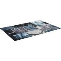 Modern Large Blue Area Rug, Geometric Carpet for Living Room Bedroom, 160x230cm