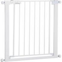 PawHut Adjustable Pet Safety Gate Dog Barrier Home Fence Room Divider Stair Guard Mounting White (76 H x 75-82W cm)