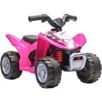 HOMCOM AIYAPLAY Honda Licensed Kids Quad Bike, 6V Electric Ride on Car ATV Toy with LED Light Horn for 1.5-3 Years, Pink