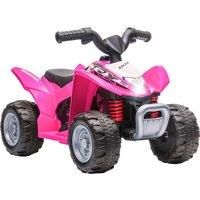 AIYAPLAY Honda Licensed Kids Quad Bike, 6V Electric Ride on Car ATV Toy with LED Light Horn for 1.5-3 Years, Pink