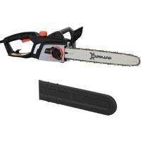 DURHAND 1600W Electric Chainsaw with Double Brake, Tool-Free Chain Tensioning and 40cm Guide Bar and Chain, Power Saw to Cut Wood, Auto Chain Lubrication