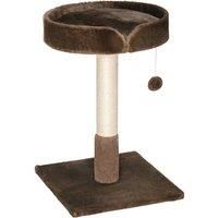PawHut Small Cat Tree for Indoor Cats with Sisal Scratching Post Kitten Bed Cushion Ball Toy, Brown, 45x45x70 cm