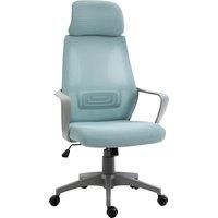 Vinsetto Ergonomic Office Chair w/ Wheel, High Mesh Back, Adjustable Height Home Office Chair - Blue