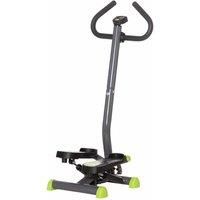 HOMCOM Twister Stepper, Height Adjustable Step Machine Aerobic Exercise Workout Machine with Adjustable Resistance, LCD Screen & Handlebars, Grey