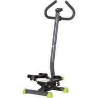 HOMCOM Adjustable Stepper Aerobic Ab Exercise Fitness Workout Machine with LCD Screen & Handlebars, Grey