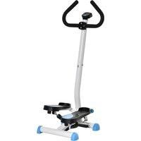 HOMCOM Adjustable Stepper Aerobic Ab Exercise Fitness Workout Machine with LCD Screen & Handlebars, Blue