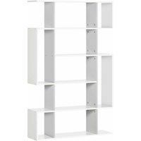5-Tier Decorative Bookshelf Freestanding Storage Shelves, white