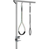 PawHut Foldable Pet Grooming Arm with Clamp, 29" Height Adjustable Dog Grooming Holder for Table with 2 Haunch Holders, Grooming Loop for Medium Dogs