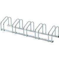 Homcom 5 Bike Parking Rack Silver