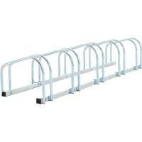 HOMCOM Bike Stand Parking Rack Floor or Wall Mount Bicycle Cycle Storage Locking Stand (5 Racks, Silver)