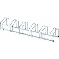 Homcom 6 Bike Parking Rack Silver