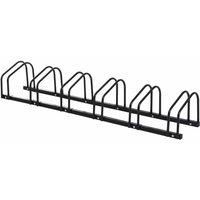 Homcom 6 Bike Parking Rack Black