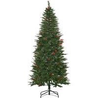 Artificial Christmas Tree with Realistic Branches and Red Berries 7ft, Green