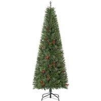 Artificial Christmas Tree with Red Berries 6ft, Green