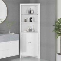 Corner Bathroom Cabinet Freestanding Bathroom Storage Unit Open Shelves