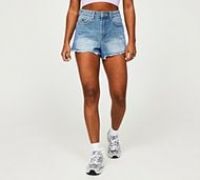 Forena Womens Bella Clean Denim Short - Blue - Size S