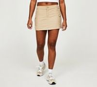 Forena Womens Tatiana Mid Rise Cargo Skirt - Stone - Size L