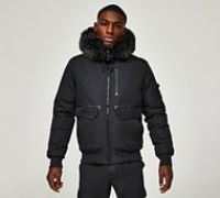 Zavetti Canada Albertini Bomber Parka Jacket - Black - Size S