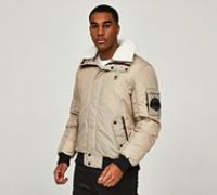 Zavetti Canada Stalter Bomber Jacket - Beige - Size S