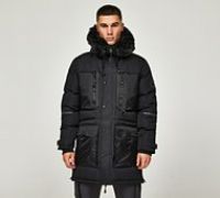 Zavetti Canada Thelicci Puffer Parka Jacket - Black - Size XS