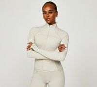 Monterrain Womens Altitude Full Zip Long Sleeve Top - Stone - Size M