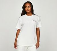 Forena Womens Good Energy Boyfriend T-Shirt - White - Size S