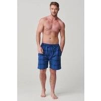 "Midnight" Tartan Brushed Cotton Sleep Shorts