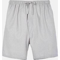 "Armoury Grey" Herringbone Cotton Twill Shorts