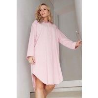 Powder Pink 'Herringbone' Brushed Cotton Nightshirt