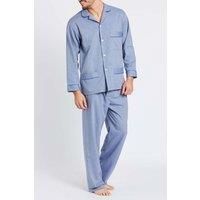 'Garrison' Herringbone Cotton Twill Pyjama Set