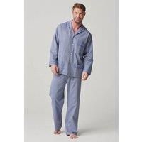 'Garrison' Herringbone Cotton Twill Pyjama Set