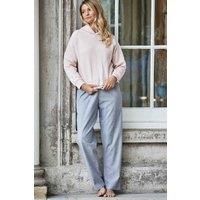 'Ash Grey' Herringbone Brushed Cotton Pyjama Trousers