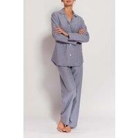'Ash Grey' Herringbone Brushed Cotton Pyjama Set