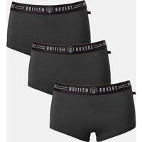 Pack of Three "Black" Hipster Briefs