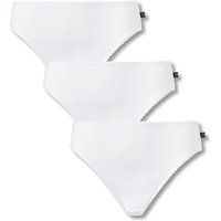 British Boxers Women's Pack of Three "White" High Leg Knickers in White | Size: 2XL