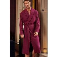 'Cahors' Herringbone Brushed Cotton Dressing Gown