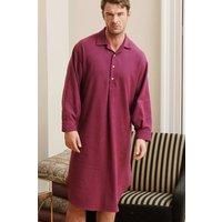 'Cahors' Herringbone Brushed Cotton Nightshirt