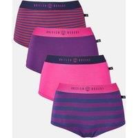 Pack of Four "Cherry Pie" Bamboo Hipster Boxer Briefs